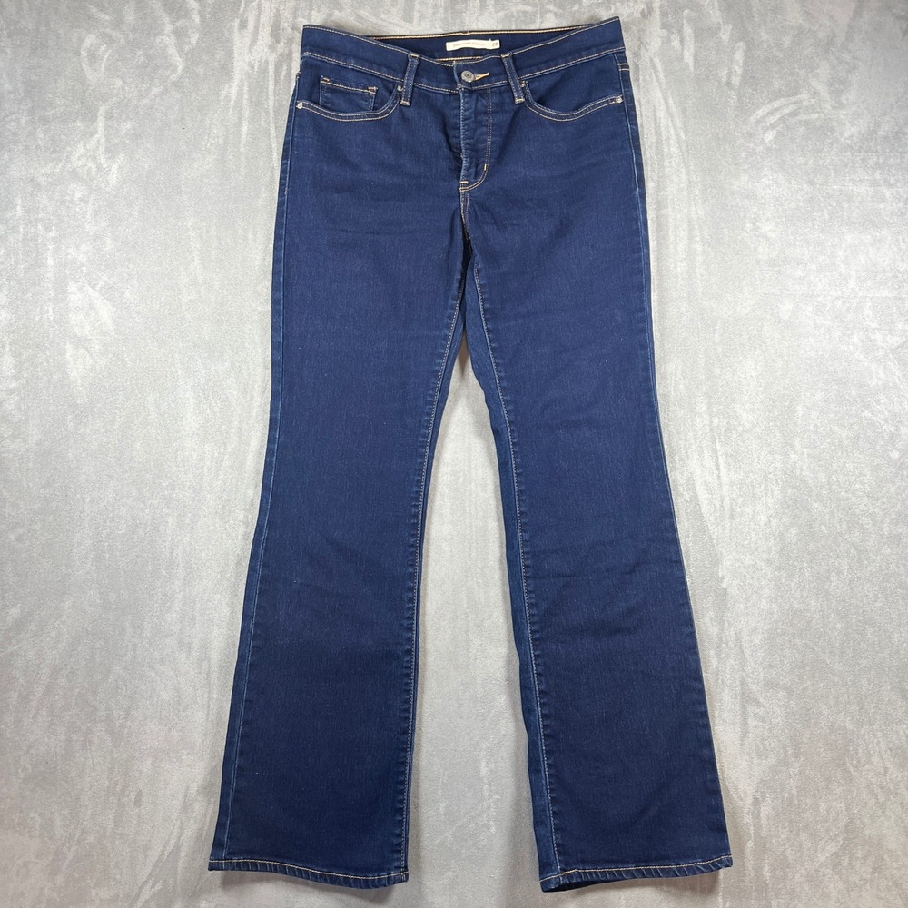 Levis 315 Shaping Bootcut Jeans Womens 28 Dark Wash Blue Stretch Denim